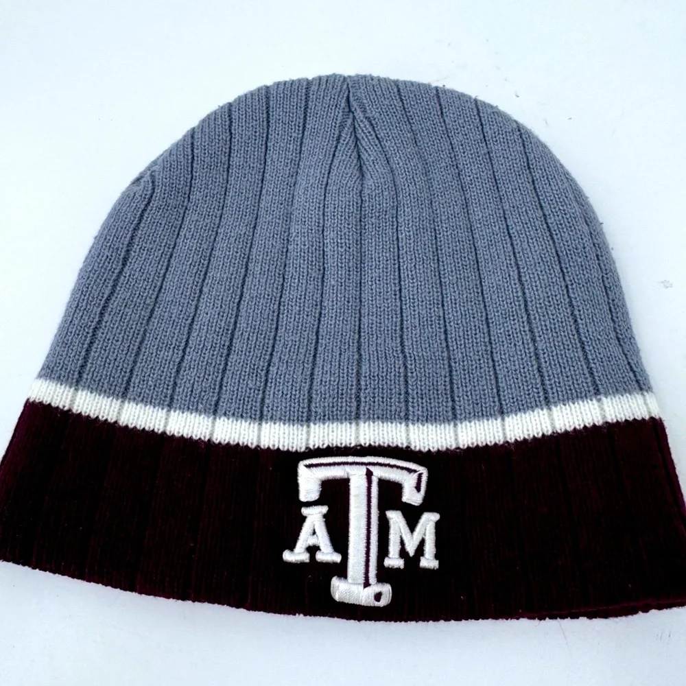 Texas A&M Aggies‎ Gray and Maroon Knit Beanie